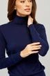Джемпер Marc & Andre водолазка полуприлегающего кроя 38 Темно-синий Warmwear W21-00SC218 - изображение 3
