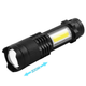 Фонарь Small Sun 8468 со светодиодом XPE + COB, АКБ, zoom, зажим - зображення 1