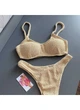 Купальник топ на тонких бретелях з оригінальної жниварки Modern Boutique бежевий, XS К835 - зображення 3