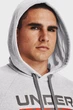 Мужское серое худи UA RIVAL FLC SIGNATURE HD Under Armour XL 1366363-014 - изображение 2