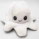 Мягкая игрушка Осьминог перевертыш двусторонний веселый грустный Mood Octopus 16 см UKC серо/белый - изображение 2