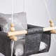 Тканевые подвесные качели Infancy АРТ Перо серый Графит - изображение 3
