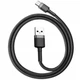 Дата кабель USB 3.1 AM to Type-C 0.5m 3A grey-black Baseus (CATKLF-AG1) - изображение 1