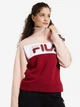 Толстовка на молнии оверсайз женская Fila 110585-HK 46-48 Красная с розовым (4670036913757) - изображение 1