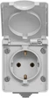 Розетка VIDEX BINERA IP65 наружная 1ая с заземлением серая (VF-BNW21G-G) - изображение 2