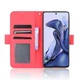 Чехол-книжка с кармашками Deexe Wallet Stand для Xiaomi 11T / 11T Pro - Red - изображение 5