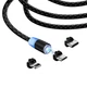 Дата кабель USB 3в1 (Lightning+MicroUSB+Type-C) Magnet only charge ColorWay (CW-CBUU020-BK) - изображение 3