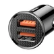 Автомобильное зарядное устройство Baseus Circular Plastic 30W Quick Charge 3.0 2USB (5A) Black - изображение 1