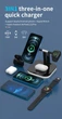 Док-станция JYD 3в1 LED Magnetic wireless charger 15W Max для iPhone/Samsung/Apple Watch/AirPods - изображение 6