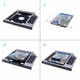 Адаптер подключения Grand-X HDD 2.5'' 9.5 мм в отсек привода ноутбука SATA/SATA3 Slim (HDC-24C) - изображение 4