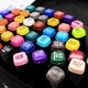 Набор скетч маркеров для рисования Touch 48 шт двусторонние профессиональные фломастеры для художников - изображение 7