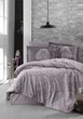 Постільна білизна з люкс сатину First Choice S-471 Milena lavender євро m017488 - зображення 1