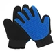Универсальная резиновая перчатка для вычесывания шерсти True Touch Pet Brush Gloves для животных Черно-синяя - изображение 2