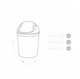 Ведро для мусора MBM HOME с крышкой BIN-10 9 л Пластиковое Серое (BIN-10 9L GRAY) - изображение 8