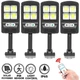 Комплект из 4 шт уличных фонарей на солнечной батарее спультом ДУ Solar BL-BK-120-4COB - зображення 1