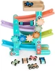 Дерев'яний швидкісний спуск Ecotoys ксилофон + 6 машинок (ME115) (5903769970568) - зображення 3