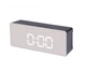 Настільні годинники електронні світлодіодні з білим LED підсвічуванням Beluck чорні дзеркальні , будильник - зображення 1
