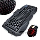 Игровой комплект клавиатура+мышь V-100 с подсветкой геймерская клавиатура и мышь без молний - изображение 1