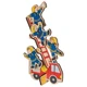 Puzzle‑wkładka pionowa Goki Straż pożarna drewniana 57471G (4013594574716) - obraz 2