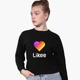 Свитшот для девочек Лайк Сердце (Likee Heart) (9509-1041) 134-140 см Черный - изображение 1