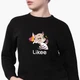 Свитшот для девочек Лайк (Likee) (9509-1032) 134-140 см Черный - изображение 2