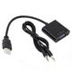 Конвертер відеосигналу UKC HDMI to VGA + аудіо Чорний - зображення 4