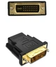 Перехідник з DVI-I (24 + 5) тато -> HDMI мама 1080p адаптер конвертер (587702922) Чорний - зображення 2