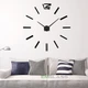 Часы настенные 3D DIY Clock Большие Черные Стрелка 31 см Необычные 3Д Наклейка стикер для дома и офиса GS-3726 - изображение 3