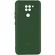 Чехол Silicone Cover My Color Full Camera (A) для Xiaomi Redmi Note 9 / Redmi 10X Зеленый / Dark green - изображение 1