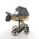 Коляска Junama Diamond Mirror Blysk 02 Gold (J-MB-02) Чорно-золотиста - зображення 4
