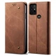 Чехол-книжка UniCase Jeans Wallet для Motorola Moto G10 / Moto G20 / Moto G30 - Coffee - изображение 1