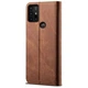 Чехол-книжка UniCase Jeans Wallet для Motorola Moto G10 / Moto G20 / Moto G30 - Coffee - изображение 3