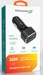 Автомобільний зарядний пристрій Grand-X CH-29 36W PD+QС3.0, TypeC+USB, 36W Black - зображення 5