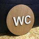 Табличка wc 15x15cм 3мм - изображение 2