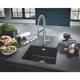 Кухонна мийка Grohe K700U 60-C 1 чаша 530x450мм, чорний граніт (31654AP0) - изображение 14