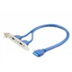 Кабель для передачи данных USB 3.0 розетка на кронштейні 10P 45 см Cablexpert (CC-USB3-RECEPTACLE) - изображение 1