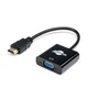 Переходник HDMI > VGA (HDMI папа > VGA мама) Atcom, кабель 10см, Black (9220) - изображение 2