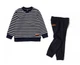 Костюм темно-синій в білу смужку (футер) ArDoMi 92см(18-24м) (12332) - зображення 1