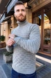 Светр чоловічий, колір сірий розмір XXL 161R602 - изображение 3