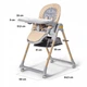 Стульчик для кормления 2в1 Kinderkraft LASTREE Wood Beige - изображение 4