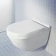 Унитаз подвесной Rimless (безободковый) Duravit Starck 3 с сиденьем Soft Close (45270900A1) - изображение 2