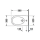 Подвесное биде Duravit Architec, с 1 отверстием для смесителя (2531150000) - изображение 4