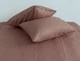 Комплект однотонного постельного белья ранфорс TAG Mahogany Rose Евро макси - изображение 3