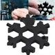 Мультитул Snowflake Wrench Key инструмент снежинка с отверткой и гаечным ключом 17 в 1 6,5 x 6,5 x 0,9 см Черный - изображение 5