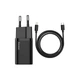 Зарядне мережеве Baseus (TZCCSUP-B01) Super Si Quick Charger PD+QC3.0 20W Lightning-Type-C Чорний - изображение 1