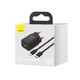 Зарядне мережеве Baseus (TZCCSUP-B01) Super Si Quick Charger PD+QC3.0 20W Lightning-Type-C Чорний - изображение 2