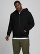 Толстовка Jack & Jones PLUS JJEBASIC SWEAT ZIP HOOD NOOS PS 2XL Чорний 12182493-Black - зображення 1