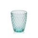 Набор стаканов из цветного стекла Glassware 6 шт 240 мл Бирюза (Мелкий ромб) 1032D - изображение 1