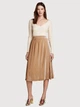 Спідниця міді літня жіноча H&M 0463890_01 XS Бежева (LD2000000856216_KAY2000000856216) - зображення 2