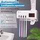 Держатель диспенсер для зубной пасты и щеток автоматический 3 в 1 Toothbrush sterilizer W-020, УФ-стерилизатор (О-1018-Z) - зображення 2